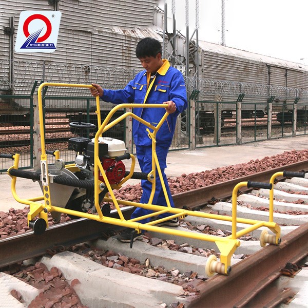 Switch railway grinding machine in action